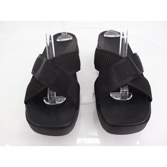 UGG Womens Emily Sandal Size 11 Mesh Cross Platform Strappy Slide Flat Logo - Picture 4 of 13